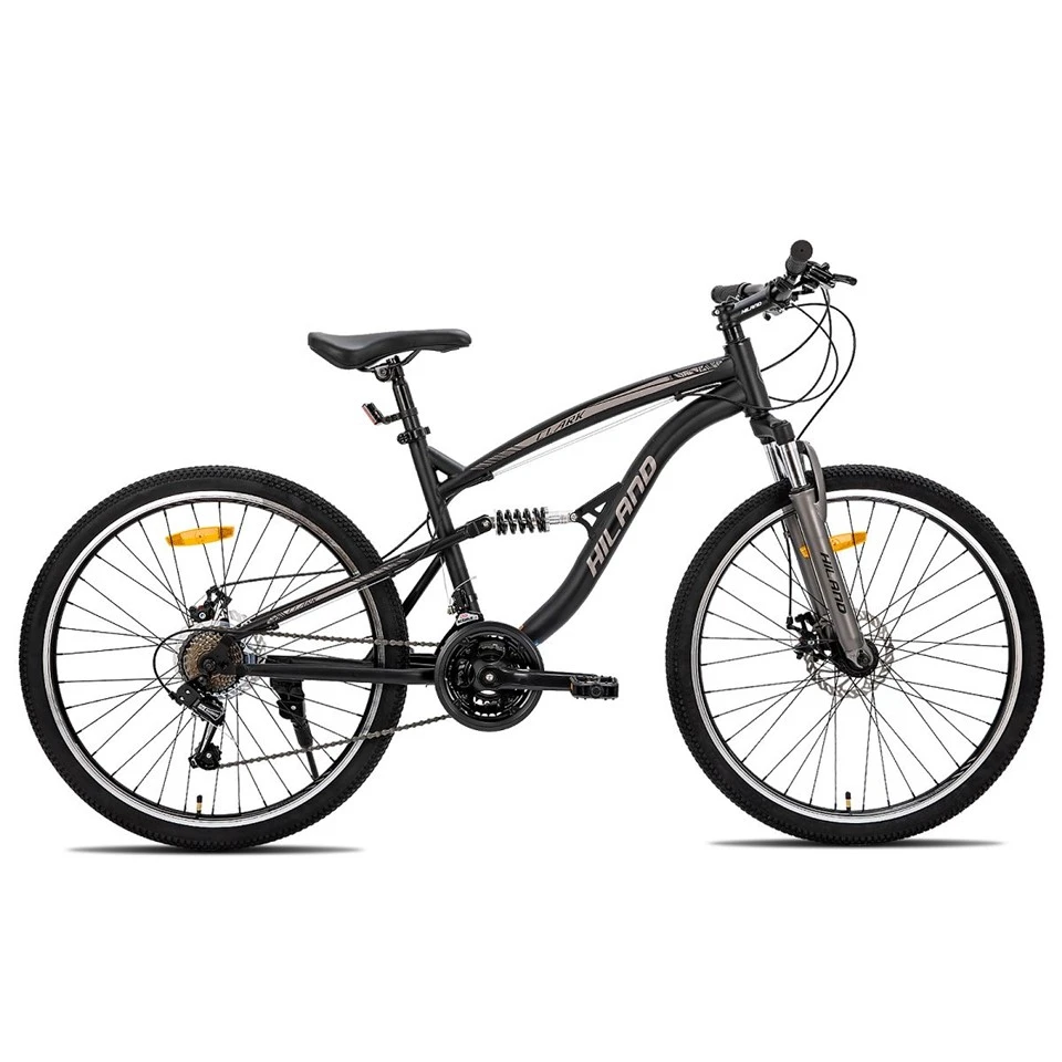 Bicicleta de montaña multifuncional de 26" con suspensión total y freno de disco doble
