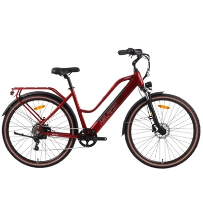 Joykie 700C*50C Paso compacto de neumático a través de la ciudad MARCO DE ALEMENO DE BIQUETA ELÉCTRICA 36V 10AH Batería Ebike Bicicleta eléctrica